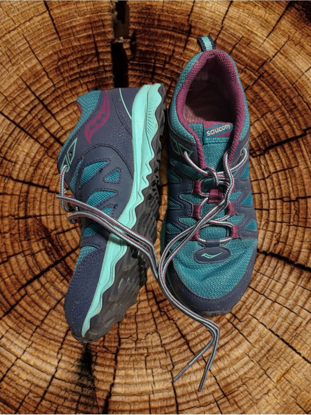 Saucony Peregrine Shield Girls Size 5.5 W Shoes Water Resistant Kids Sneakers